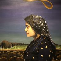 Mohamad Jafar Pakravan | سیمرغ خفته | Acrylic on canvas | 120x80cm