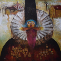 Rahimi Ilgar | دهکده فراموشی | Acrylic on canvas | 120x120cm