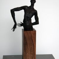 Soheil Bastami/Metal & Wooden Sculpture/20x10x47/2020
