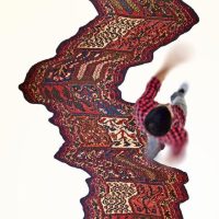 Bijan Ghaseminejad/Pulse (2020)/Hamd knotted carpet/145x335 cm