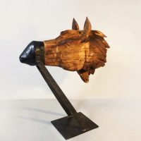 Untitled/Sculpture (Teak Wood & Iron)/70x26x58cm/2020