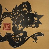 Ghaar | Untitled | Mixed media on Cardboard | 48x48 cm | 2023 | 3,000,000 T